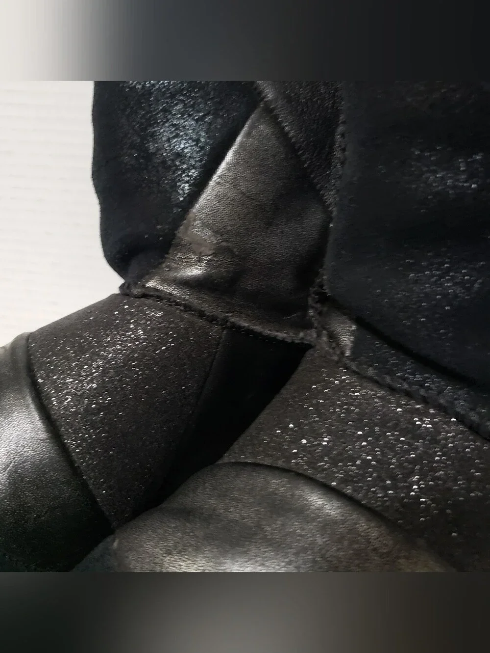 UGG Classic Glitter Black Patchwork Suede Boots Size  6
